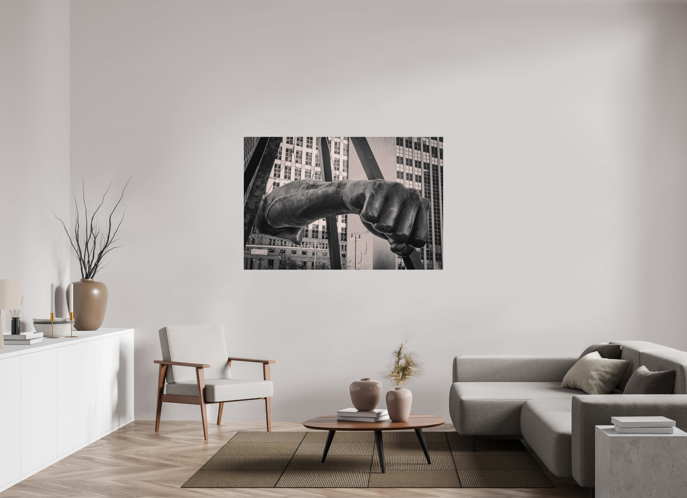 60 x 40″, Aluminum Dibond Joe's Fist