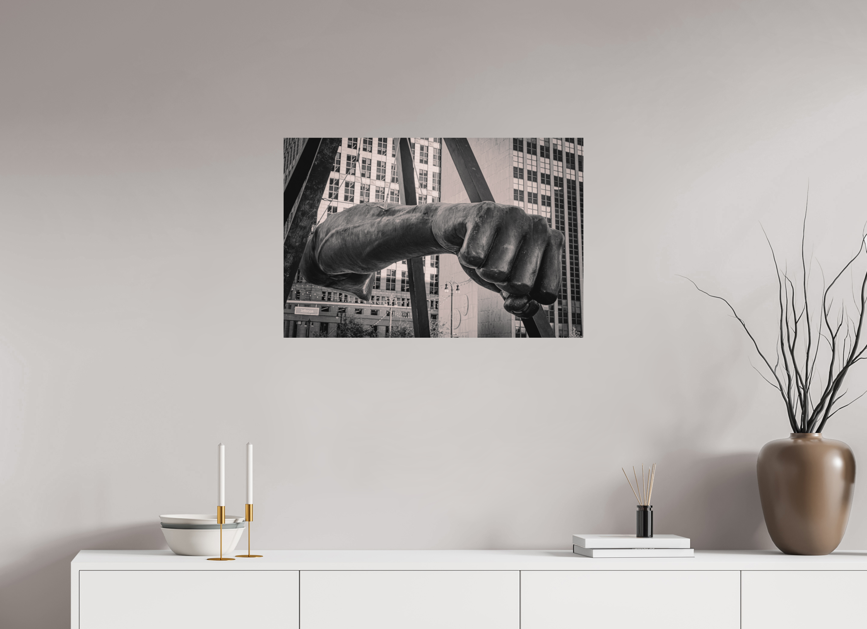 30 x 20″, Aluminum Dibond Joe's Fist